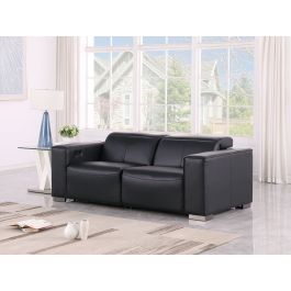 1208 dual power reclining loveseat crafted in genuine leather