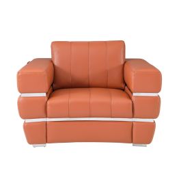 904 DivanItalia Camel Chair in Top-Grain Italian Leather