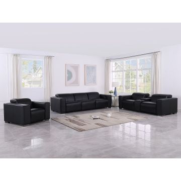 1208 Modular Leather Set with 6 Power Recliners & Power Headrests